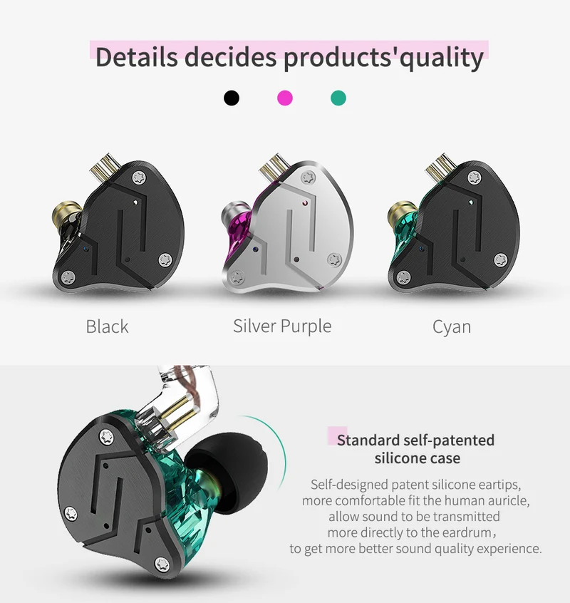 KZ ZSN Metal Hybrid Technology Earphones