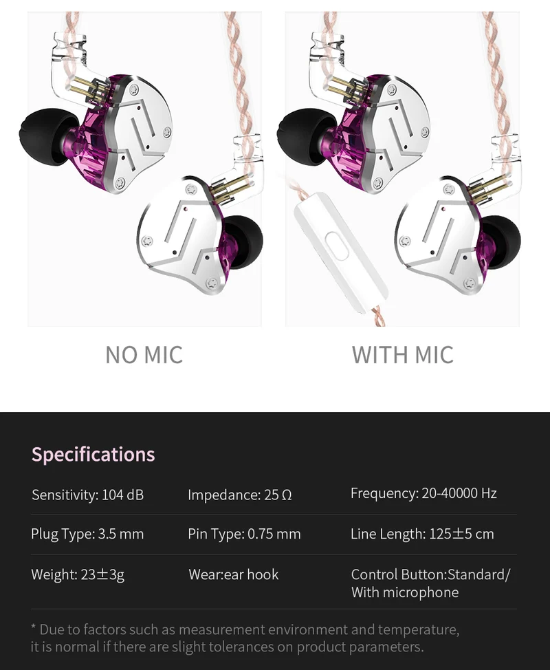 KZ ZSN Metal Hybrid Technology Earphones