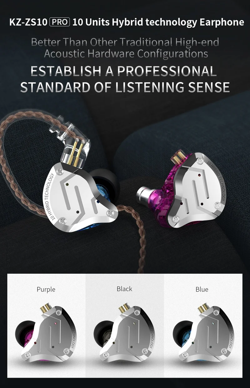 KZ ZS10 Pro Metal Headset