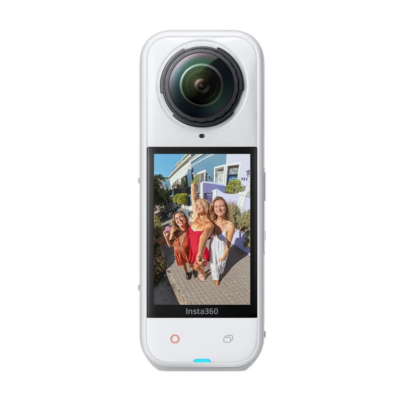 Insta360 X5 Satin White - Waterproof 8K 360° Action Camera, Leading Low Light, Invisible Selfie Stick Effect, Rugged and Replaceable Lens, 3-Hour Battery, Built-in Wind Guard, Stabilization