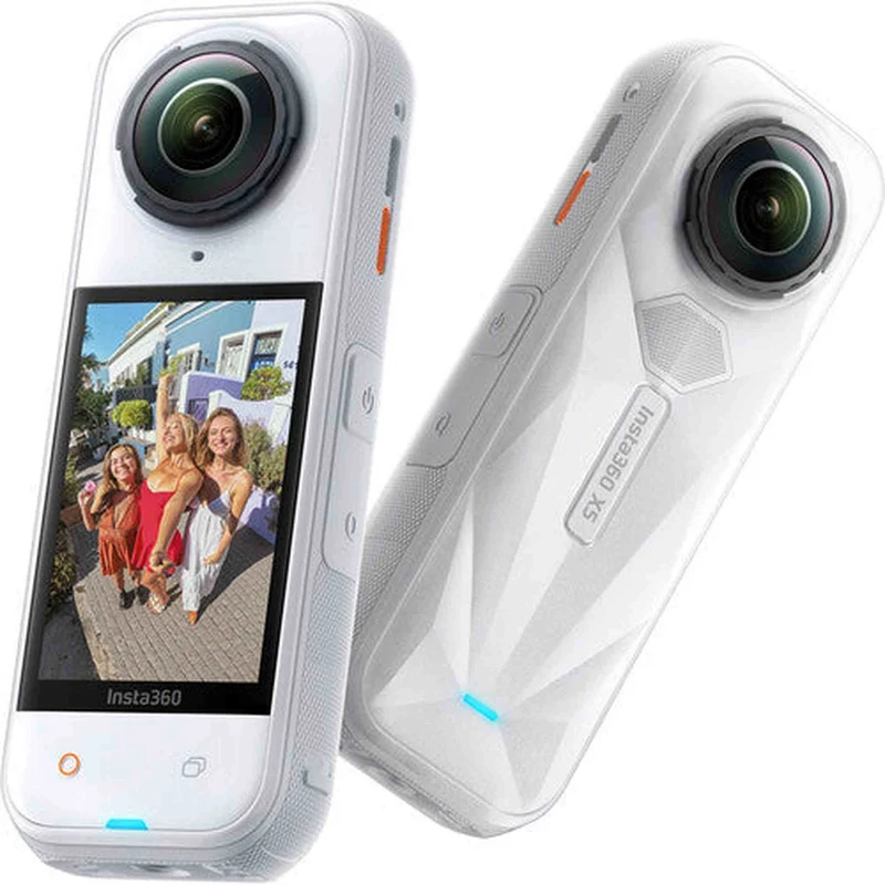 Insta360 X5 8K 360 Waterproof Action Camera (White) 1/1.28" Sensors, Replaceable Lenses, PureVideo AI + More