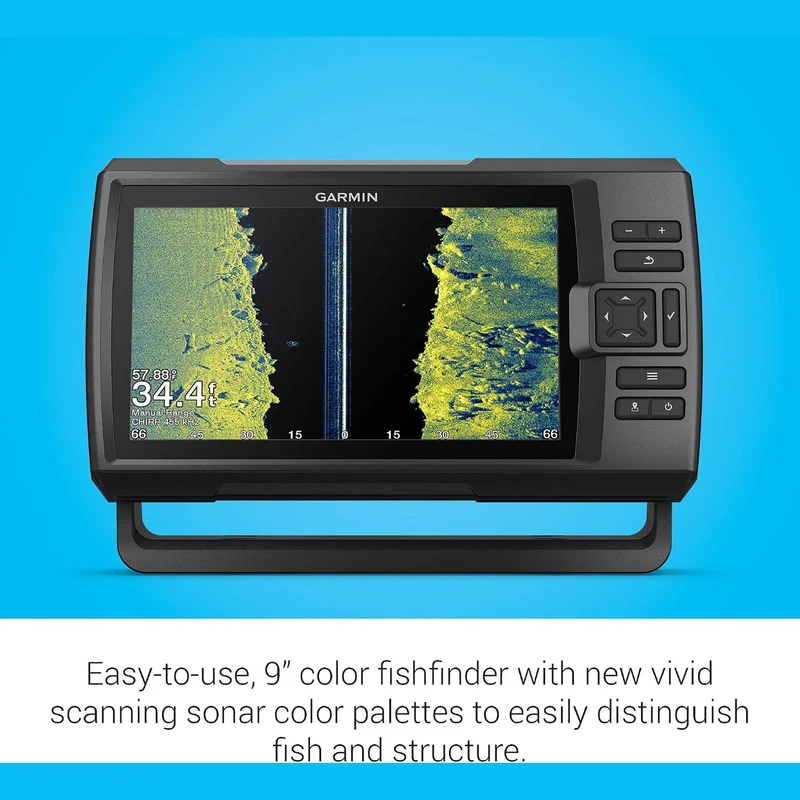 Garmin Striker Vivid 9sv, Easy-to-Use 5-inch Color Fishfinder and Sonar Transducer, Vivid Scanning Sonar Color Palettes, 9 inch (010-02554-00)