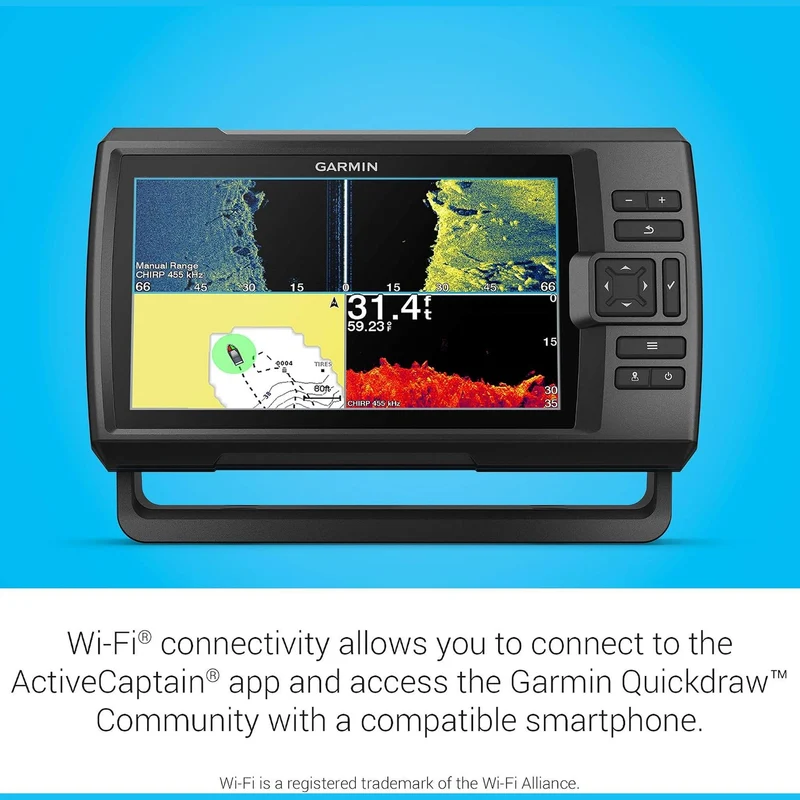 Garmin Striker Vivid 9sv, Easy-to-Use 5-inch Color Fishfinder and Sonar Transducer, Vivid Scanning Sonar Color Palettes, 9 inch (010-02554-00)