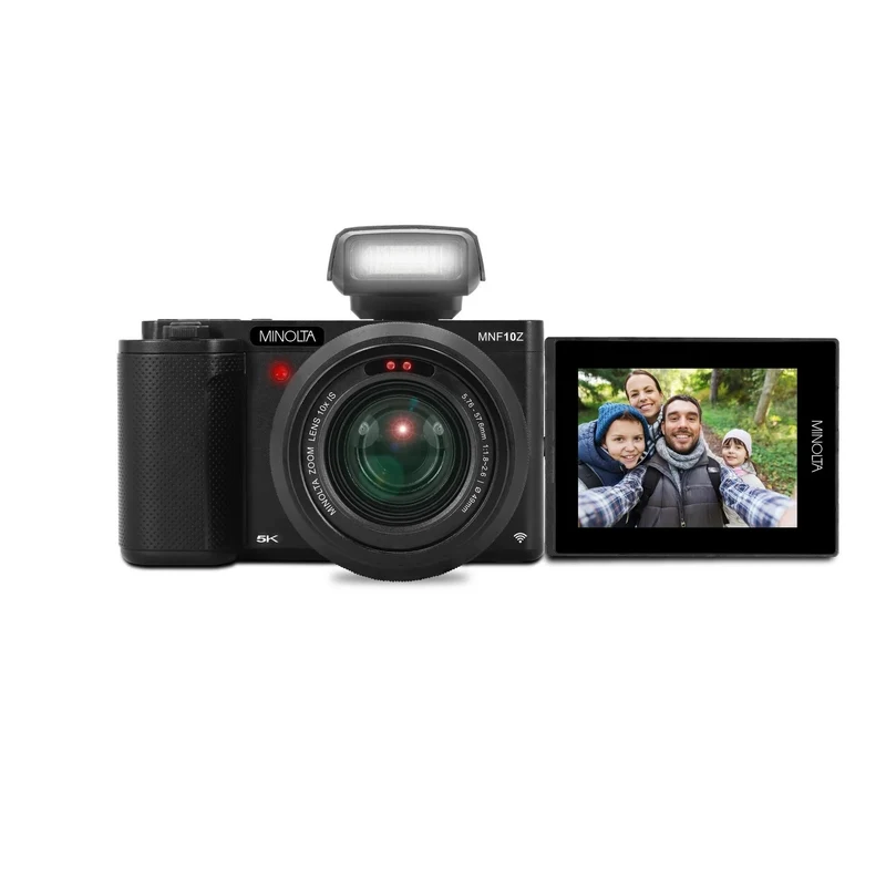 Minolta 72MP Camera w/10x Optical Zoom, Black