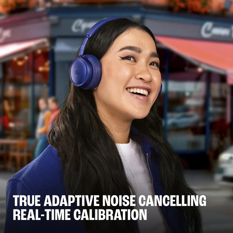 JBL Live 680NC - Wireless on-Ear True Adaptive Noise Cancelling Headphones (Champagne)
