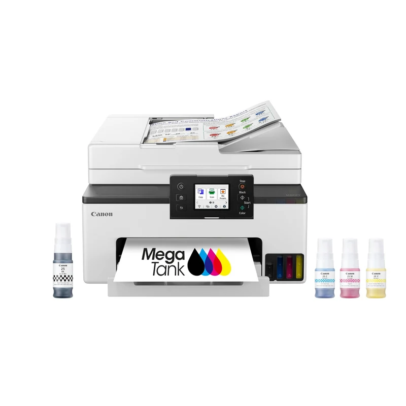 Canon MegaTank MAXIFY GX2020 All-in-One Wireless Color Printer - Print, Copy, Scan with Duplex Printing - Refillable Tank System, Compact Desktop Design - Wireless Print Scan Copy for Home & Office - Reconditioned