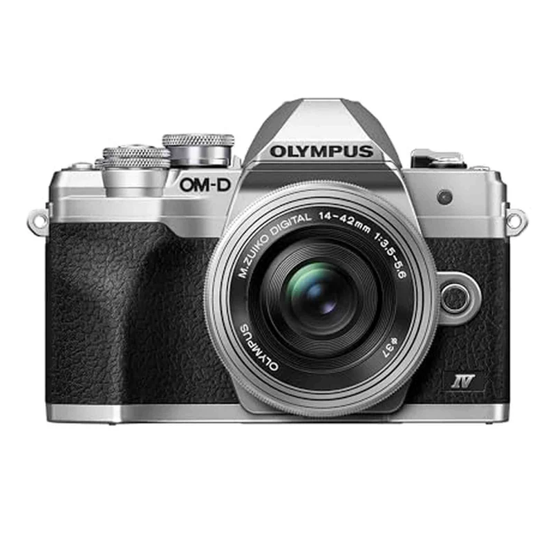 OM SYSTEM Olympus E-M10 Mark IV Silver Micro Four Thirds System Camera M.Zuiko Digital ED 14-42mm F3.5-5.6 EZ kit 20MP Sensor 5-Axis Image Stabilization 4K Video Wi-Fi - Reconditioned