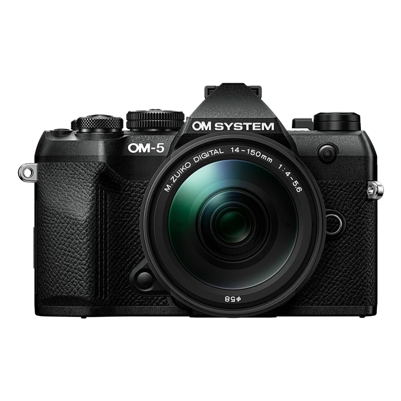 OM SYSTEM OM-5 Mark II BLK w/M.ZUIKO Digital 14-150mm f4.0-5.6 II Compact Light Weight Weather Sealed 4K Video Camera Best for Outdoor Travel - Reconditioned