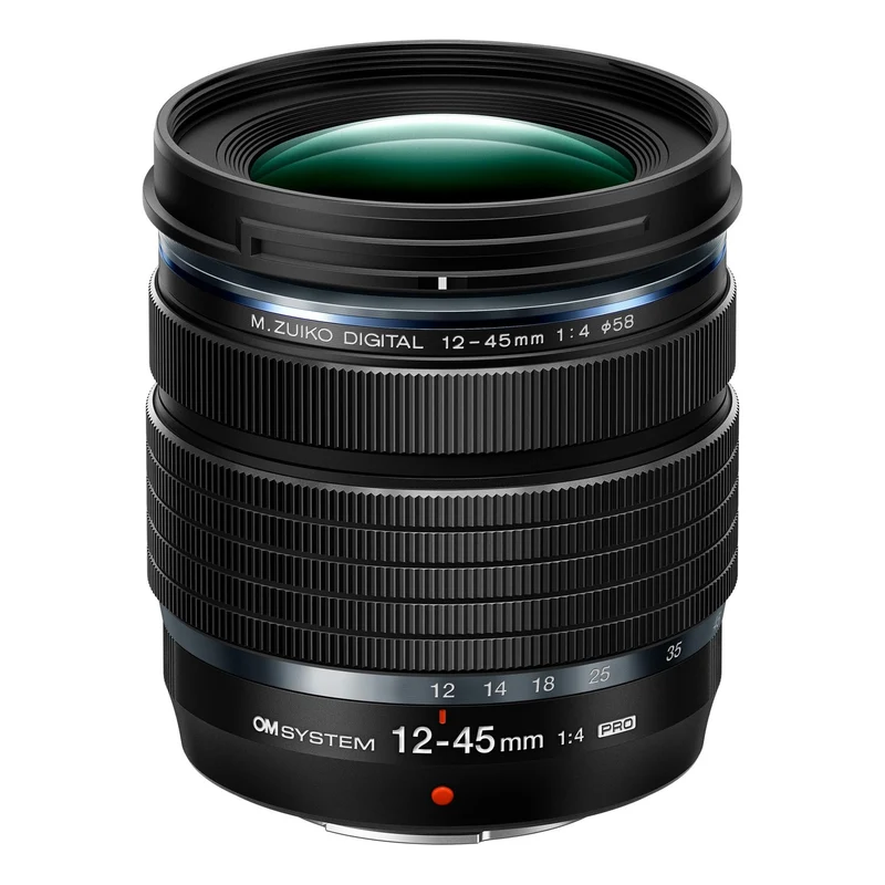 OM SYSTEM Olympus M.Zuiko Digital ED 12-45mm F4.0 PRO for Micro Four Thirds System Camera, Compact Lightweight Zoom, Weather Sealed Design, Close-up, L-Fn Button - Reconditioned