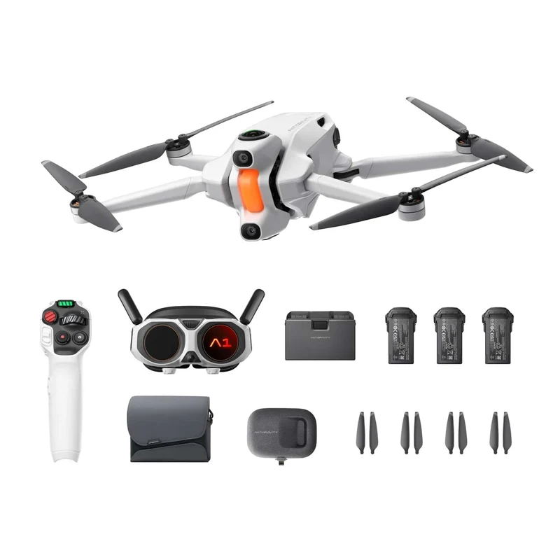 Antigravity A1 Explorer Bundle (3 Batteries) - 8K 360 Drone for Immersive Flight, Point-to-Fly Motion Control, Obstacle Avoidance, 249g & Foldable, Deep Track, Auto Return, 10km Range, Auto Edit - Reconditioned