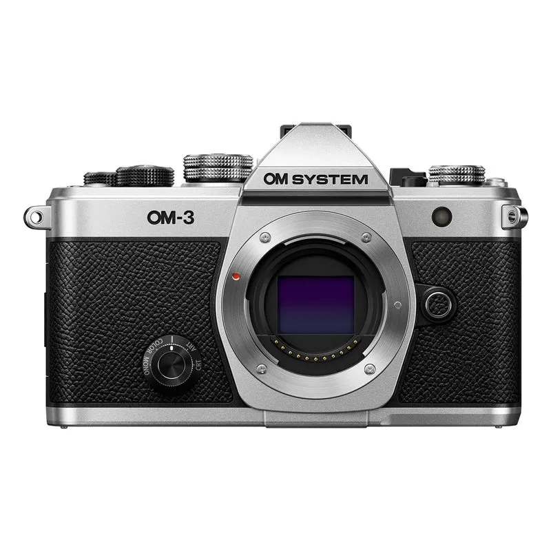OM SYSTEM Olympus OM-3 Silver Micro Four Thirds System Camera Travel Camera Weather Sealed Design 5-Axis Image Stabilization - Reconditioned