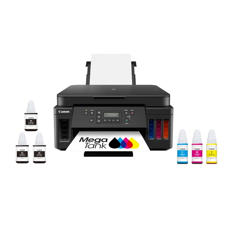 Canon PIXMA G6020 All-in-One Supertank Wireless (Megatank) Printer, Copier and Scan with Mobile Printing, Black, Works with Alexa - Reconditioned