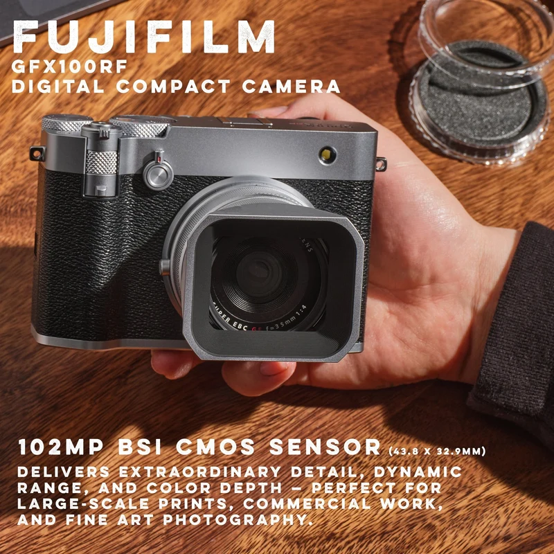 FUJIFILM GFX100RF 102MP Large Format Mirrorless Digital Camera Black Bundle