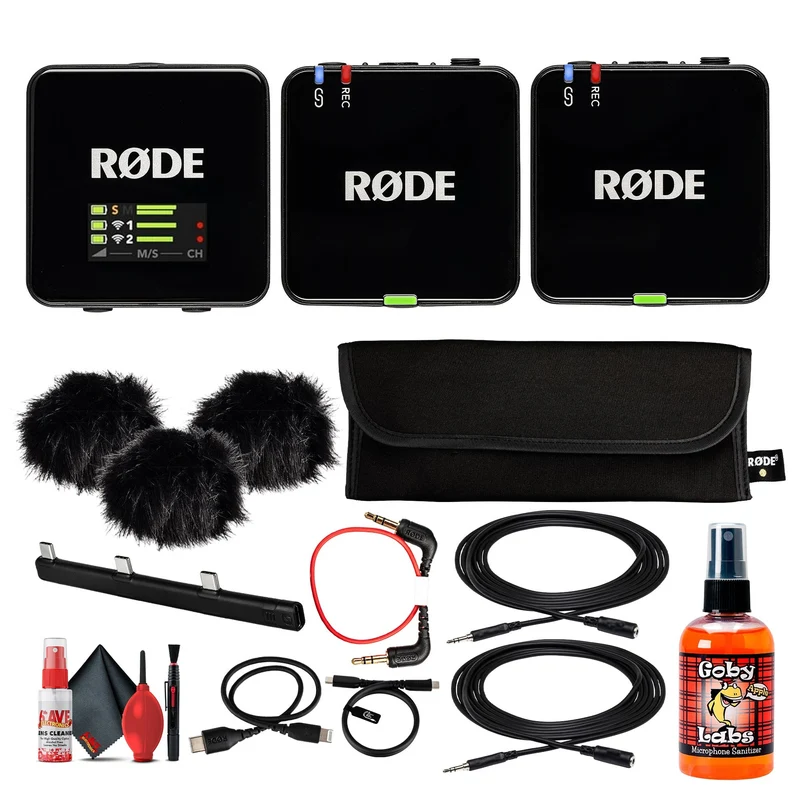 Rode Wireless GO III 2-Person Compact Digital Wireless Microphone System/Recorder + More
