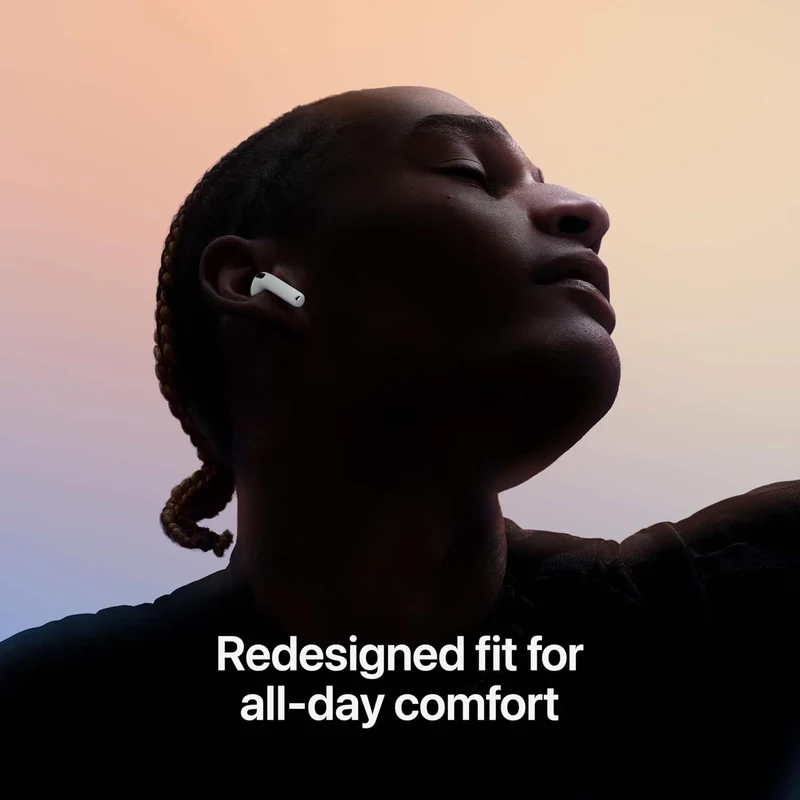 Apple AirPods 4 Wireless Earbuds, Bluetooth Headphones, Personalized Spatial Audio, Sweat and Water Resistant, USB-C Charging Case, H2 Chip, Up to 30 Hours of Battery Life, Effortless Setup for iPhone - Reconditioned