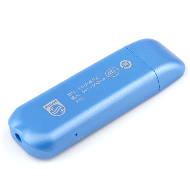 Philips SA1208 Mini Clip MP3 Player with Direct USB Digital Player FM Radio / 8GB