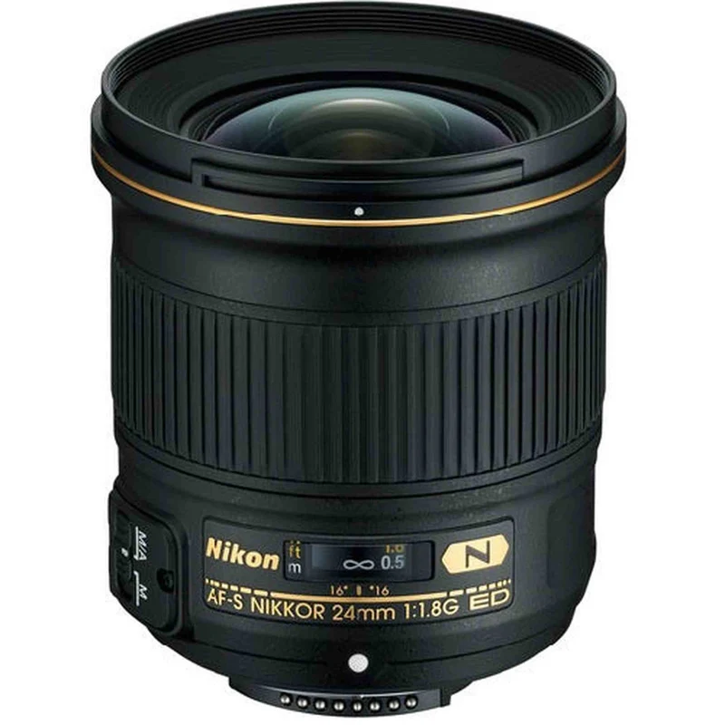 Nikon Nikkor 24 mm f/1.8 Ultra Wide Angle Lens for Nikon F - Designed for Camera - 72 mm Attachment - 0.20x MagnificationOptical IS - SWM - Reconditioned