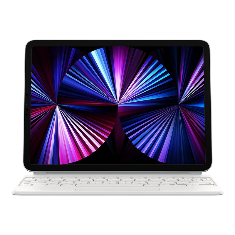 Apple Magic Keyboard: iPad Keyboard case for iPad Pro 11-inch (1st, 2nd, 3rd, 4th gen) and iPad Air (4th, 5th gen, and M2), Great Typing Experience, Built-in trackpad, US English - White - Reconditioned
