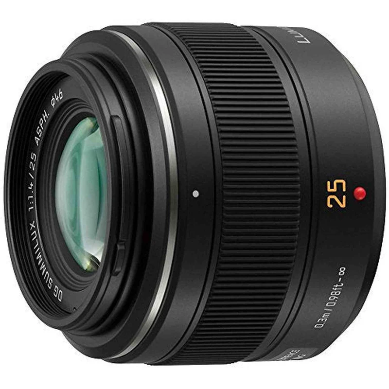 PANASONIC LUMIX G LEICA DG SUMMILUX LENS, 25MM, F1.4 ASPH, MIRRORLESS MICRO FOUR THIRDS, H-X025 - Reconditioned