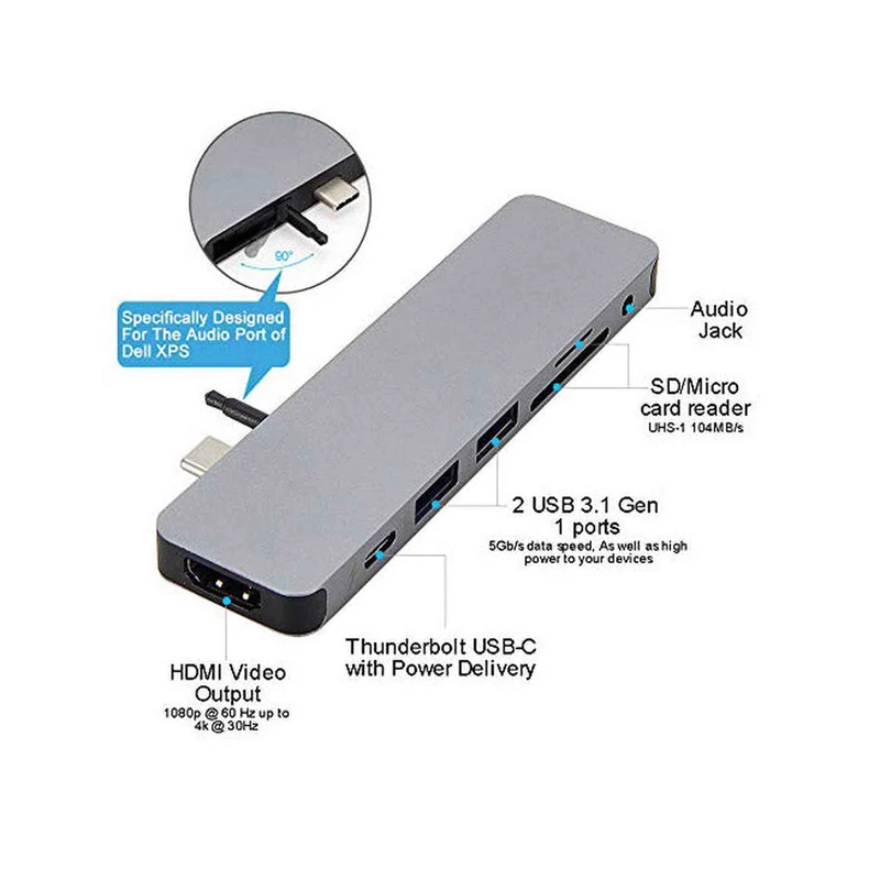 Hyperdrive Solo 7-in-1 USB-C Hub Silver