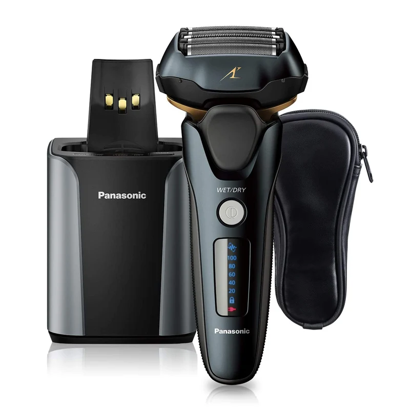 Panasonic ESLV97K Arc5 Wet/Dry 5 blade Electric Shaver (Matte Black) Bundle with Cleaning Cloth