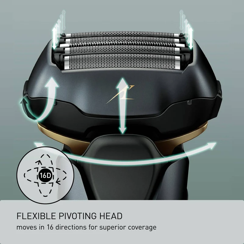 Panasonic ESLV97K Arc5 Wet/Dry 5 blade Electric Shaver (Matte Black) Bundle with Cleaning Cloth