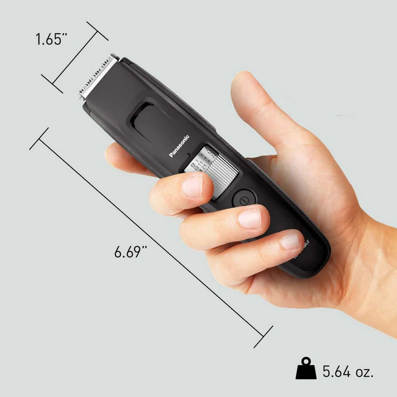 Panasonic Long Beard Trimmer ERGB96K Bundle with 4 Attachments and Cleaning Cloth