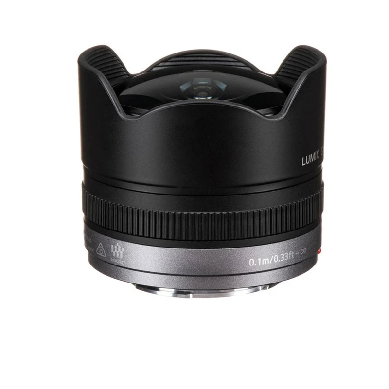 Panasonic Lumix G Fisheye 8mm f/3.5 Lens - Kit with 2x 64 Memory Cards and More
