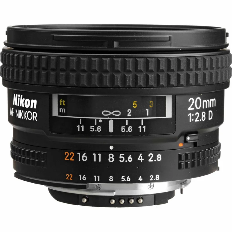 Nikon AF 20mm f/2.8D Wide-Angle Prime Lens (1913) Intl Model Bundle