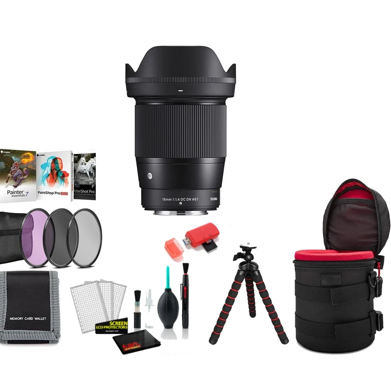 Sigma 16mm f/1.4 DC DN Contemporary Lens (FUJIFILM X) with Filter Kit