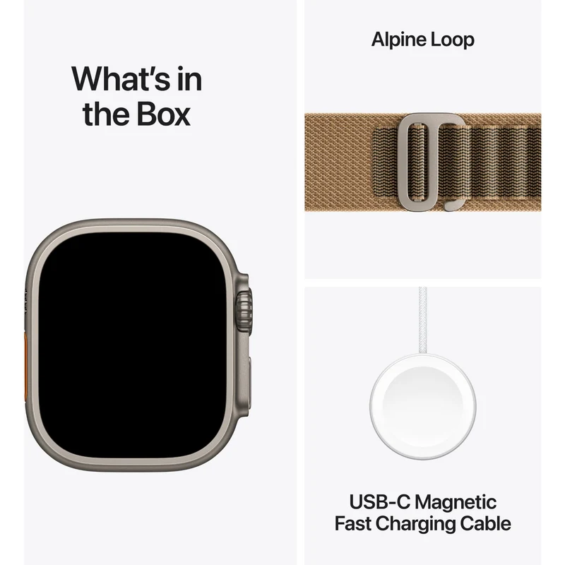 Apple Watch Ultra 4 49mm Natural Titanium Case GPS + Cellular Alpine Loop [Desert]