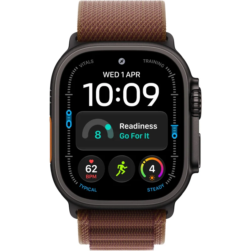 Apple Watch Ultra 4 49mm Black Titanium Case GPS + Cellular Alpine Loop (S) [Burgundy]
