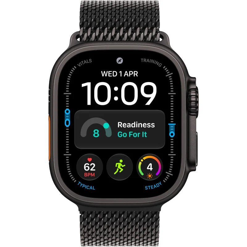 Apple Watch Ultra 4 49mm Black Titanium Case GPS + Cellular Black Titanium Milanese Loop (M)