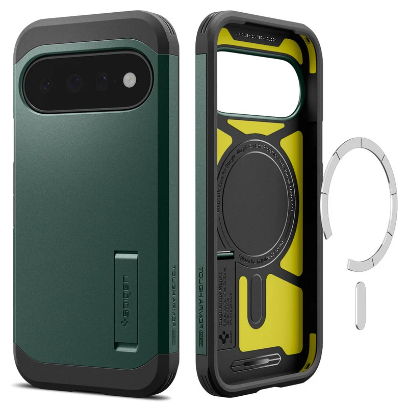 Spigen Google Pixel 11 Tough Armor (MagFit) Case (Abyss Green)