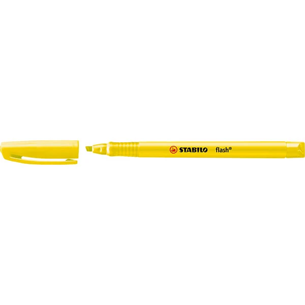 Stabilo Flash Highlighters Pen Yellow Chisel Tip Pack 10