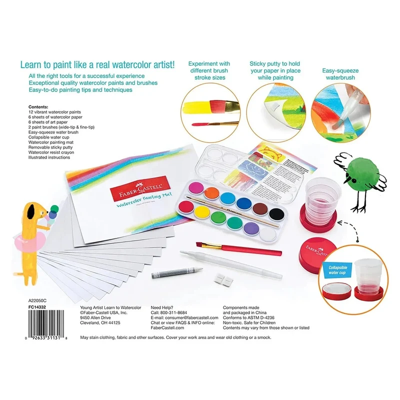Faber-Castell Young Artist Learn to Watercolour Set Pack of 20