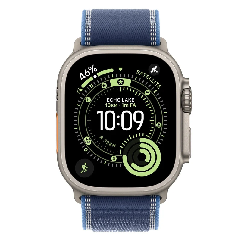 Apple Watch Ultra 3 (2025) 49mm Titanium Natural Trail Loop Blue/Bright Blue M/L