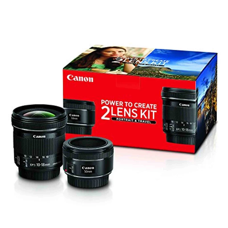 Canon Portrait and Travel Two Lens Kit with 50mm f/1.8 and 10-18mm Lenses - Reconditioned