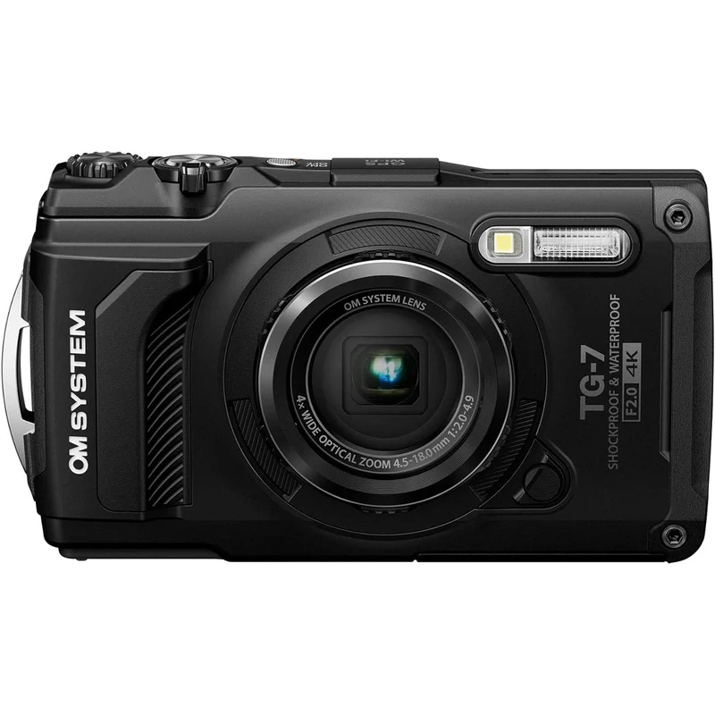 OM System Tough TG-7 Underwater Camera (Black) - Reconditioned
