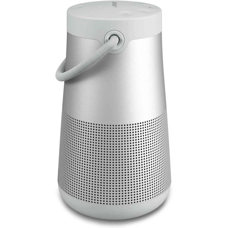 Bose SoundLink Revolve+ (Series II) Bluetooth Speaker, Portable Speaker with Microphone, Wireless Water Resistant Travel Speaker with 360 Degree Sound, Long Lasting Battery and Handle, Silver - Reconditioned