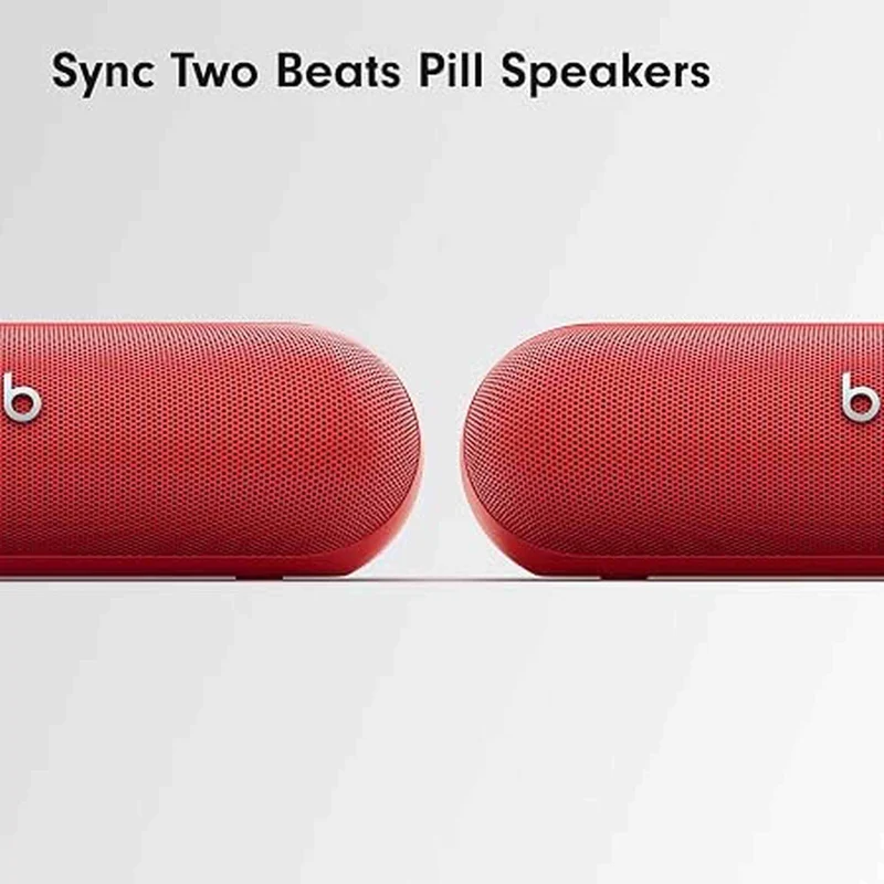 Beats Pill - Wireless Bluetooth Speaker and Portable Charger via USB-C - Up to 24 Hours Battery Life, IP67 Water Resistant, Apple & Android Compatible, Built-in Microphone - Statement Red - Reconditioned