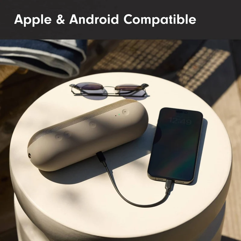 Beats Pill - Wireless Bluetooth Speaker and Portable Charger via USB-C - Up to 24 Hours Battery Life, IP67 Water Resistant, Apple & Android Compatible, Built-in Microphone - Champagne Gold - Reconditioned