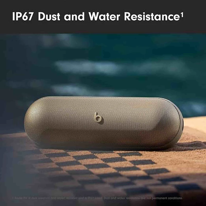 Beats Pill - Wireless Bluetooth Speaker and Portable Charger via USB-C - Up to 24 Hours Battery Life, IP67 Water Resistant, Apple & Android Compatible, Built-in Microphone - Champagne Gold - Reconditioned