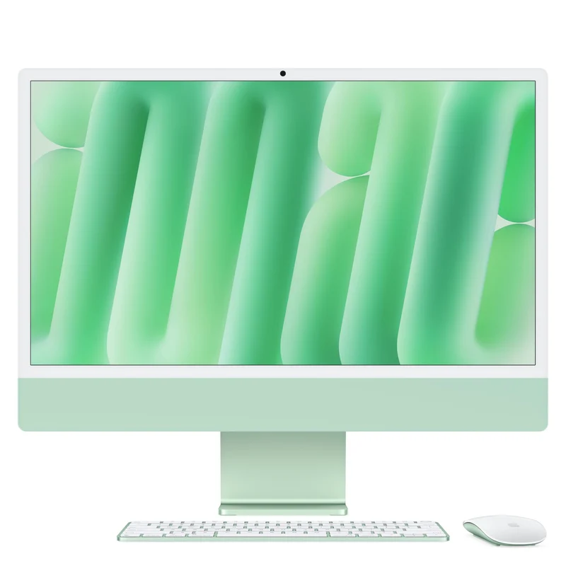 Apple 2024 iMac All-in-One Desktop Computer with M4 chip with 10-core CPU and 10-core GPU: Built for Apple Intelligence, 24-inch Retina Display, 16GB Unified Memory, 256GB SSD Storage; Green - Refurbished