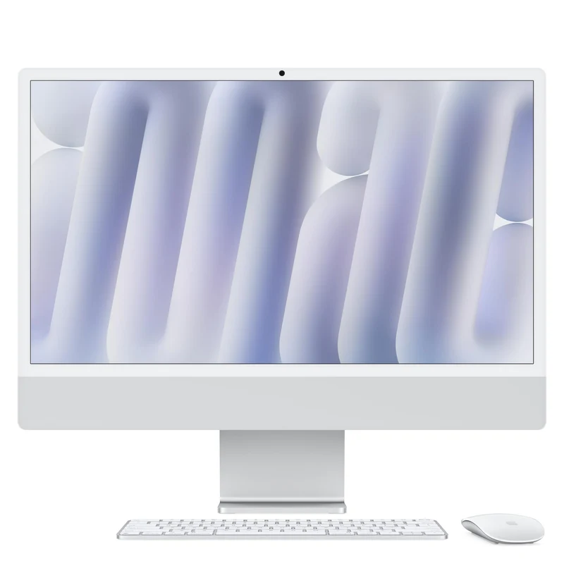 Apple 2024 iMac All-in-One Desktop Computer with M4 chip with 10-core CPU and 10-core GPU: Built for Apple Intelligence, 24-inch Retina Display, 16GB Unified Memory, 256GB SSD Storage; Silver - Refurbished