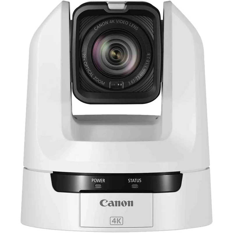 Canon CR-N100 PTZ Camera (White), 20x Optical Zoom, 4K UHD Video, Professional Productions, House of Worship, Education, Broadcast, Corporate, Events - Reconditioned