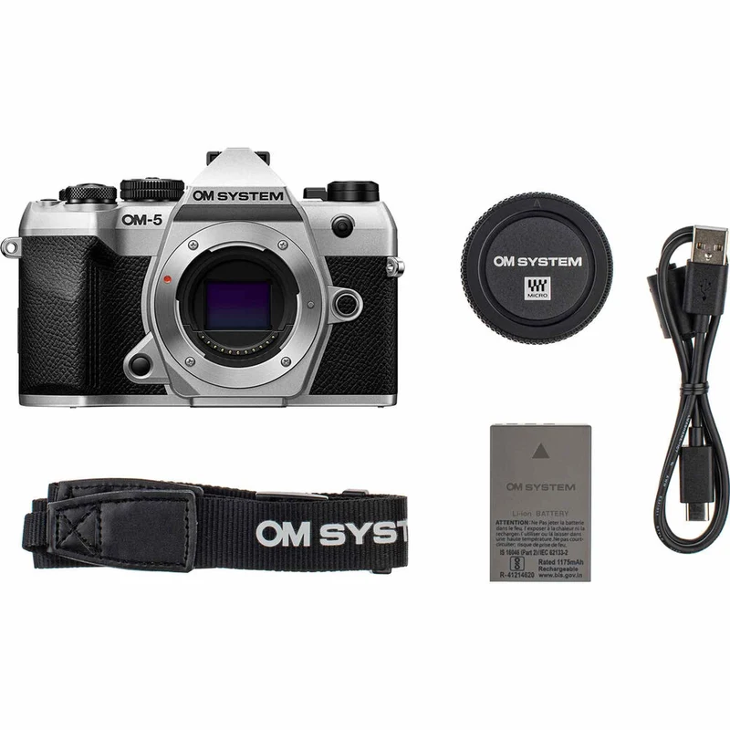OM SYSTEM OM-5 Mark II Mirrorless Camera Silver (Bundle)