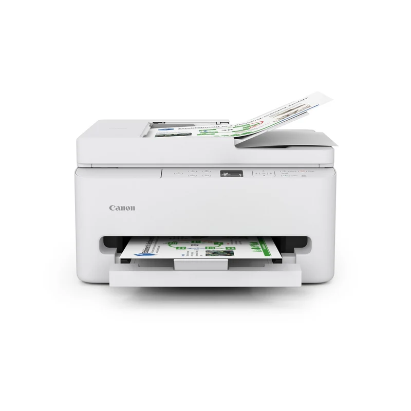 Canon PIXMA TR7120 Wireless Color Inkjet Printer for Duplex Printing, White - Home Printer with Copier/Scanner, Auto Document Feeder, Compact Design, Intuitive Control Panel