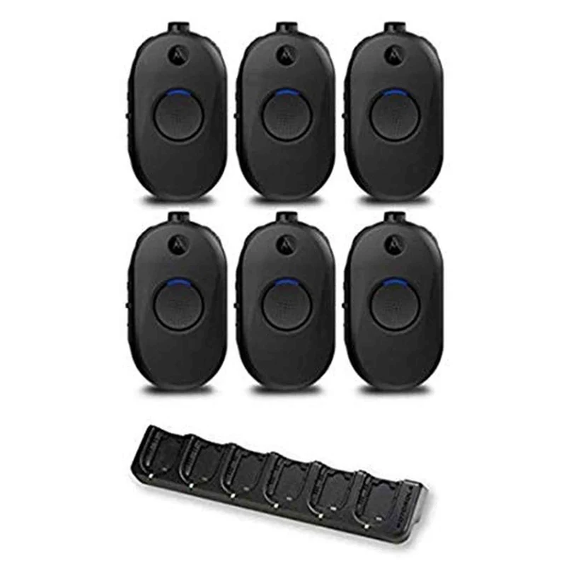 Motorola CLP1010e UHF 1 Channel 1 Watt Two-Way Radio 6-Pack with Bank Charger