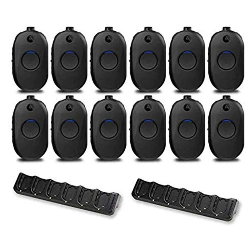Motorola CLP1010e UHF 1 Channel 1 Watt Two-Way Radio 12-Pack with 2-Bank Chargers